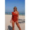 Asymmetric One-Shoulder Ruffle Swimsuit - Solid
