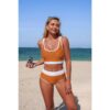Push-Up Triangle High-Waist Banded Bikini