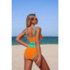Push-Up Triangle High-Waist Banded Bikini