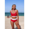 Push-Up Triangle High-Waist Banded Bikini