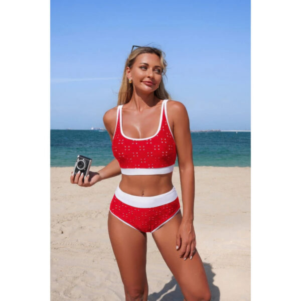 Push-Up Triangle High-Waist Banded Bikini