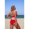 Push-Up Triangle High-Waist Banded Bikini
