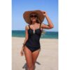 Padded Drawstring Tankini Two-Piece Swim Set