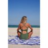 Solid Contrast Tie-Up Two-Piece Stretch Bikini