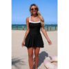 Skirted One-Piece Swimsuit - Sleeveless Swim Dress