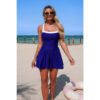 Skirted One-Piece Swimsuit - Sleeveless Swim Dress