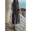 Halter Polka Dot Tulle Dress with Back Knot