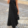Polka Dot Bodycon Slip Dress – Sleeveless