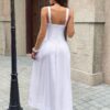 Square-Neck Flowy A-Line Maxi Dress - 100% Polyester