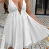 Camisole A-Line Mini Dress with Metal Buckle