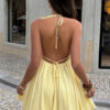 Camisole A-Line Mini Dress with Metal Buckle