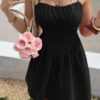 Corset Mini Dress with Lace Trim – Sleeveless