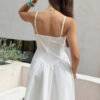 Corset Mini Dress with Lace Trim - Sleeveless