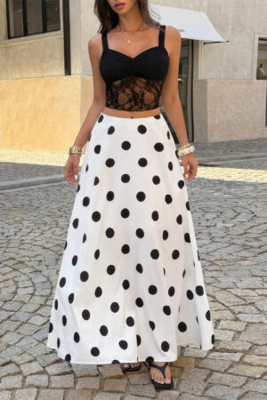 Polka Dot Pencil Skirt – Classic Tailored Silhouette