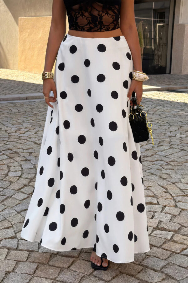 Polka Dot Pencil Skirt - Classic Tailored Silhouette