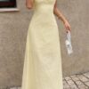 Halter Cross-Neck Backless Cotton Maxi Dress