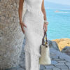 Off-Shoulder Lace Bodycon Maxi Dress