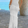Off-Shoulder Lace Bodycon Maxi Dress