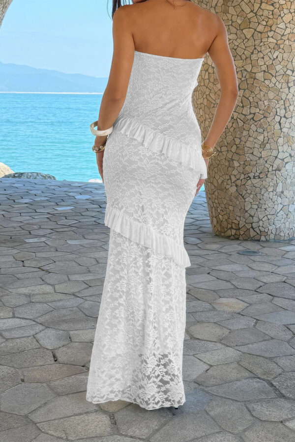 Off-Shoulder Lace Bodycon Maxi Dress
