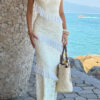 Off-Shoulder Lace Bodycon Maxi Dress