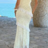 Off-Shoulder Lace Bodycon Maxi Dress