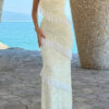Off-Shoulder Lace Bodycon Maxi Dress
