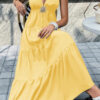 High-Waist Sleeveless Maxi Dress with Open Back