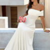Off-Shoulder Backless Maxi Dress - Full-Length Elegance