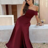 Off-Shoulder Backless Maxi Dress - Full-Length Elegance