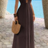 Halter A-Line Maxi Dress - Hidden Back Zipper