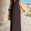 Halter A-Line Maxi Dress - Hidden Back Zipper