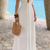 Halter A-Line Maxi Dress - Hidden Back Zipper