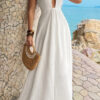 Halter A-Line Maxi Dress - Hidden Back Zipper