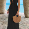 Halter A-Line Maxi Dress - Hidden Back Zipper