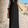 Halter A-Line Maxi Dress - Hidden Back Zipper