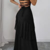 Maxi Dress - Off-Shoulder with Cross-Back