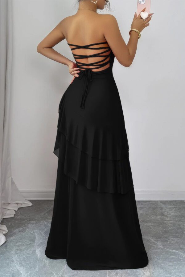 Maxi Dress - Off-Shoulder with Cross-Back