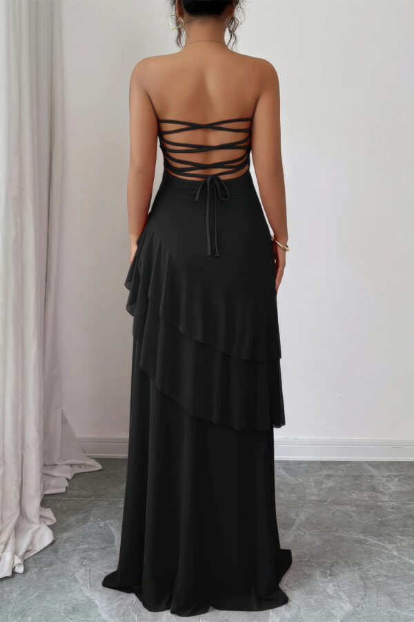 Maxi Dress - Off-Shoulder with Cross-Back