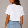 USA Star-Print Cropped Cotton T-Shirt - Summer Ready