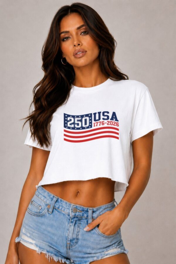 USA 250 Cotton Crop Tee - Commemorative Print