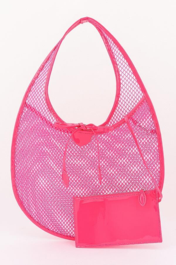 Lightweight Mesh Tote with Detachable Pouch