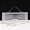Clear Top-Handle Bag with Metallic Front Accent