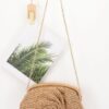 Twist-Knot Textured Woven Crossbody Bag