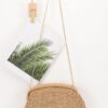 Twist-Knot Textured Woven Crossbody Bag
