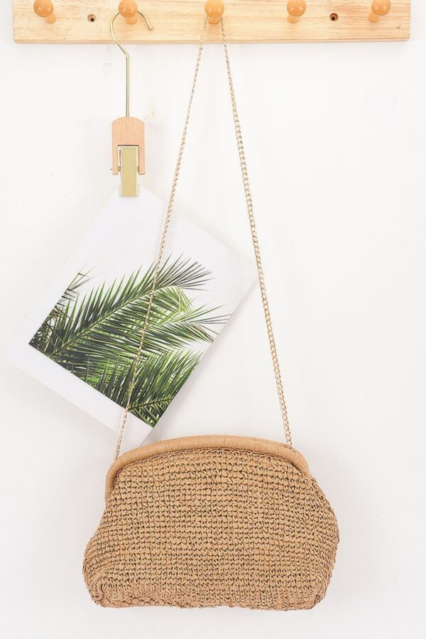 Twist-Knot Textured Woven Crossbody Bag