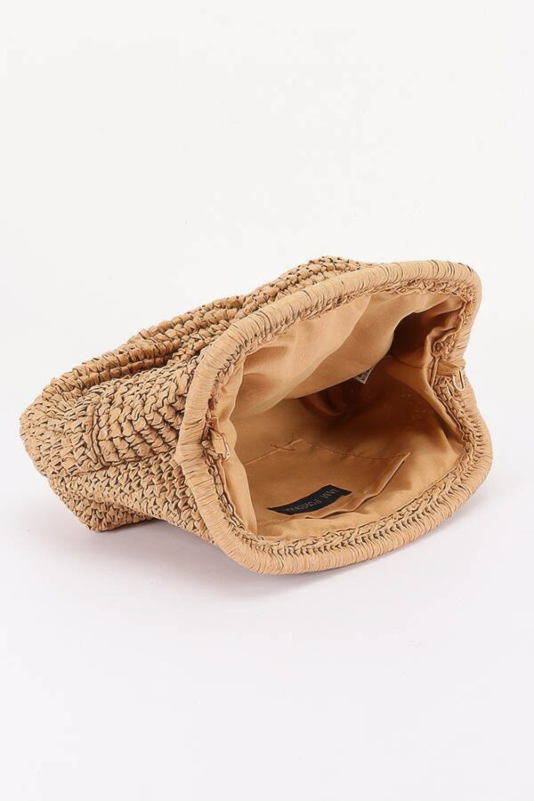 Twist-Knot Textured Woven Crossbody Bag