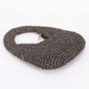 Crochet Woven Hobo Bag - Natural Straw & Chain