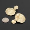 Starfish Layered Shell Drop Earrings - Polished Metal