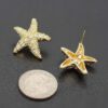 Seaside Crystal Starfish Stud Earrings