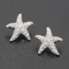 Seaside Crystal Starfish Stud Earrings